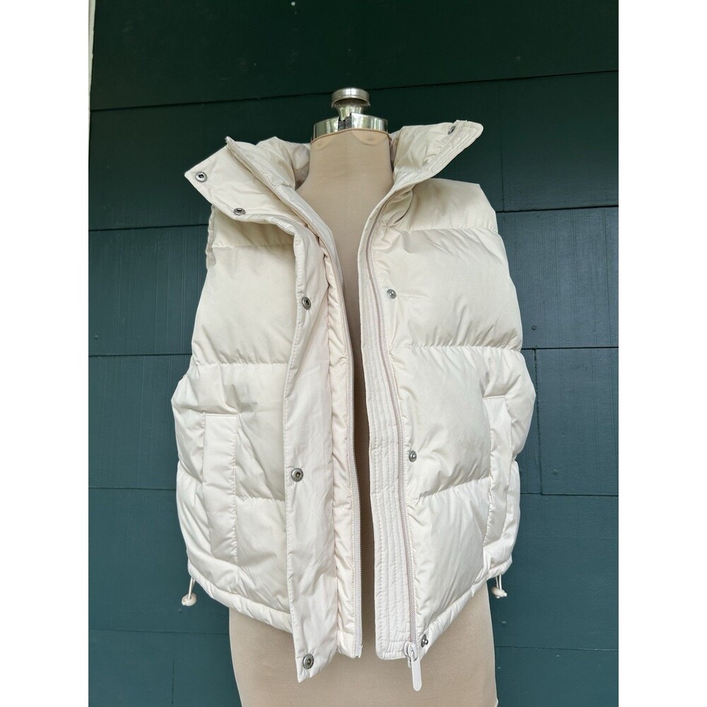 nuuds Peak Goose Down Vest Bone White Medium Quilted Puffer Minimalist Capsule